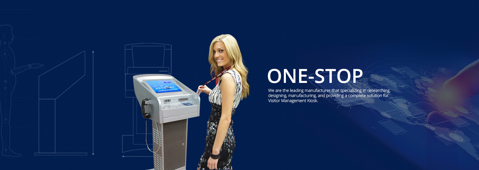 Visitor Management Kiosk（Vertical)