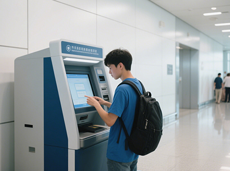 Entry-exit customs kiosk